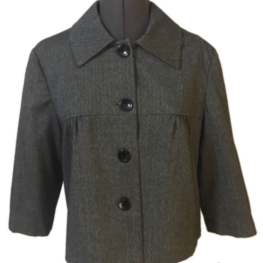 FIRST OPTION Women’s Suit Buttoned Gray Jacket 8